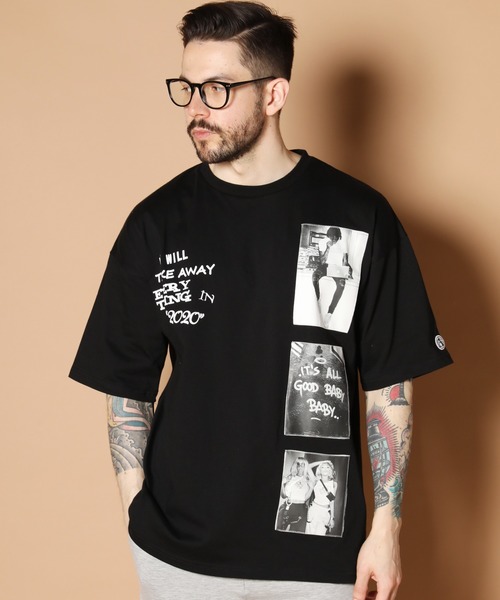 GALLIS ADDICTION(ガリスアディクション)の「GAランダムフォト半袖Tシャツ(Tシャツ/カットソー・メンズ・ホワイト/ブラック/ベージュ・FREE)」の1枚目の写真