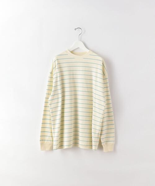 Steven Alan（スティーブンアラン）の「＜Steven Alan＞ LIGHT HI-DENS BORDER CREW NECK TEE-BOX/カットソー（Tシャツ/カットソー・メンズ・ダークブラウン/ナチュラル/ネイビー・LARGE/X-LARGE/MEDIUM/SMALL）」の14枚目の写真