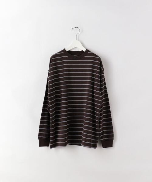 Steven Alan（スティーブンアラン）の「＜Steven Alan＞ LIGHT HI-DENS BORDER CREW NECK TEE-BOX/カットソー（Tシャツ/カットソー・メンズ・ダークブラウン/ナチュラル/ネイビー・LARGE/X-LARGE/MEDIUM/SMALL）」の15枚目の写真