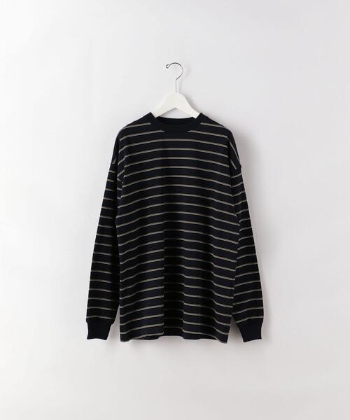 Steven Alan（スティーブンアラン）の「＜Steven Alan＞ LIGHT HI-DENS BORDER CREW NECK TEE-BOX/カットソー（Tシャツ/カットソー・メンズ・ダークブラウン/ナチュラル/ネイビー・LARGE/X-LARGE/MEDIUM/SMALL）」の16枚目の写真