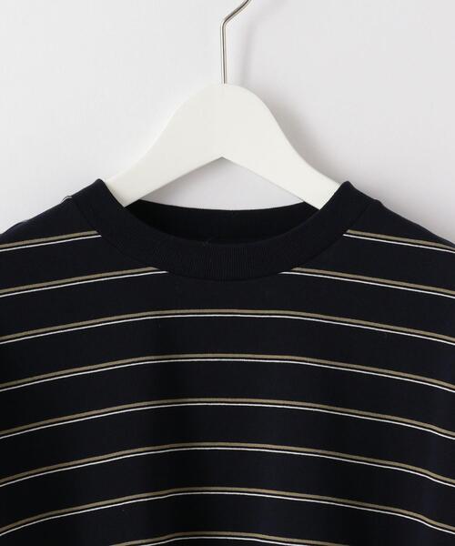 Steven Alan（スティーブンアラン）の「＜Steven Alan＞ LIGHT HI-DENS BORDER CREW NECK TEE-BOX/カットソー（Tシャツ/カットソー・メンズ・ダークブラウン/ナチュラル/ネイビー・LARGE/X-LARGE/MEDIUM/SMALL）」の18枚目の写真