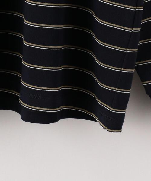 Steven Alan（スティーブンアラン）の「＜Steven Alan＞ LIGHT HI-DENS BORDER CREW NECK TEE-BOX/カットソー（Tシャツ/カットソー・メンズ・ダークブラウン/ナチュラル/ネイビー・LARGE/X-LARGE/MEDIUM/SMALL）」の10枚目の写真