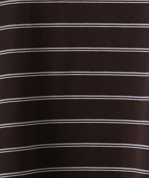 Steven Alan（スティーブンアラン）の「＜Steven Alan＞ LIGHT HI-DENS BORDER CREW NECK TEE-BOX/カットソー（Tシャツ/カットソー・メンズ・ダークブラウン/ナチュラル/ネイビー・LARGE/X-LARGE/MEDIUM/SMALL）」の12枚目の写真