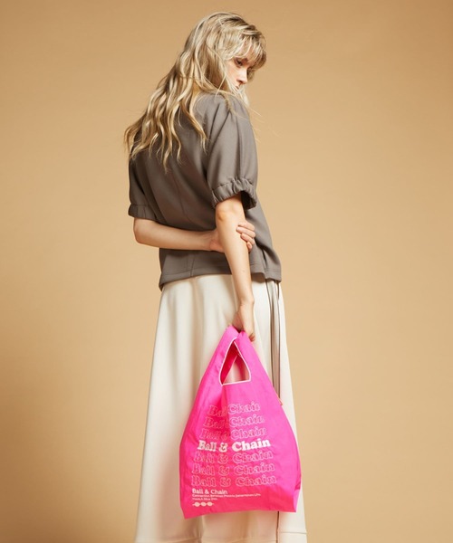 DOUBLE STANDARD CLOTHING(ダブルスタンダードクロージング)の「BALL&CHAIN 【BALL&CHAIN】(エコバッグ/サブバッグ・レディース・ホワイト/ピンク/ブラック・FREE)」の5枚目の写真