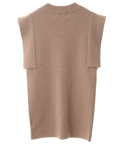 クラネ、スクエアスリーブニット　ベージュ CLANE - スクエアスリーブ ニットトップス - SQUARE SLEEVE KNIT