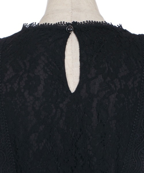 axes femme（アクシーズファム）の「プリーツ×レースブラウスＰＯ（シャツ/ブラウス・レディース・ホワイト/ブラック/ブルーグリーン・MEDIUM）」の12枚目の写真