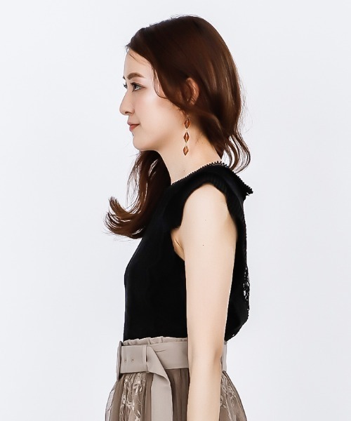 axes femme（アクシーズファム）の「プリーツ×レースブラウスＰＯ（シャツ/ブラウス・レディース・ホワイト/ブラック/ブルーグリーン・MEDIUM）」の14枚目の写真