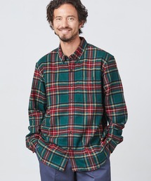 L.LBean 長袖シャツ XL チェック柄 グリーン 0821 USA製 【L L Bean エルエルビーン】長袖チェックボタンダウン