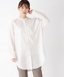 SHOO・LA・RUE | 【M-LL】ピンタックバンドカラーチュニック(チュニック)