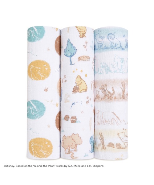 Disney（ディズニー）の「スワドル 3枚入り（おくるみ・キッズ・ホワイト系その他/ホワイト系その他2/ブルー系その他/ホワイト×イエロー/ホワイト×グレー/ホワイト×ピンク・FREE）」の3枚目の写真