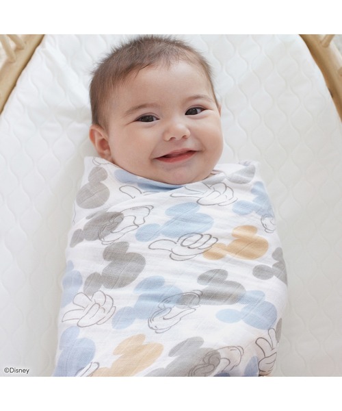 Disney（ディズニー）の「スワドル 3枚入り（おくるみ・キッズ・ホワイト系その他/ホワイト系その他2/ブルー系その他/ホワイト×イエロー/ホワイト×グレー/ホワイト×ピンク・FREE）」の12枚目の写真