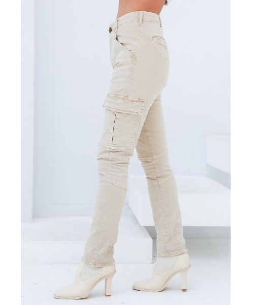 ALEXIA STAM(アリシアスタン)の「Stretch Slim Cargo Pants/ストレッチスリムカーゴパンツ(カーゴパンツ・レディース・ブラック/ベージュ/カーキ・S/M/XS)」の9枚目の写真
