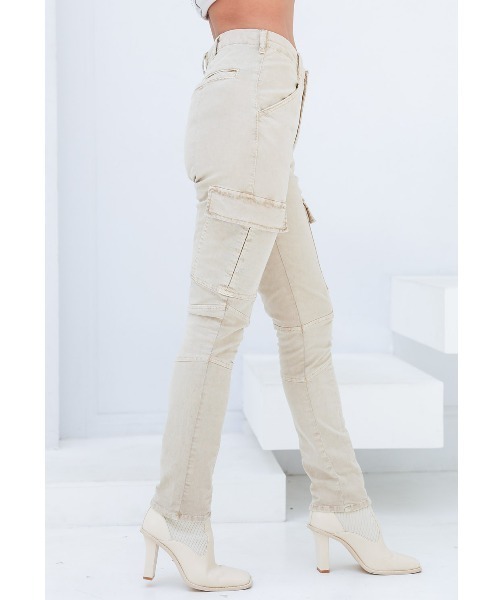 ALEXIA STAM(アリシアスタン)の「Stretch Slim Cargo Pants/ストレッチスリムカーゴパンツ(カーゴパンツ・レディース・ブラック/ベージュ/カーキ・S/M/XS)」の10枚目の写真