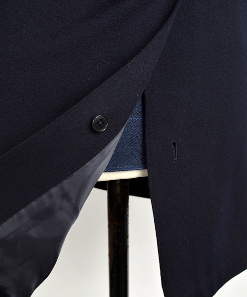 SHIPS（シップス）の「SD: 【LORO PIANA】 ”STORM SYSTEM” ソリッド ステンカラーコート■（ステンカラーコート・メンズ・ネイビー・X-LARGE/MEDIUM/LARGE/SMALL）」の6枚目の写真