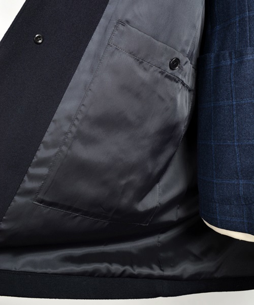 SHIPS（シップス）の「SD: 【LORO PIANA】 ”STORM SYSTEM” ソリッド ステンカラーコート■（ステンカラーコート・メンズ・ネイビー・X-LARGE/MEDIUM/LARGE/SMALL）」の7枚目の写真