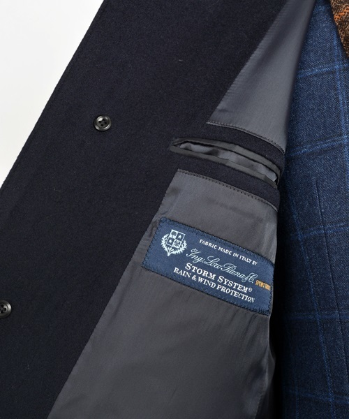 SHIPS（シップス）の「SD: 【LORO PIANA】 ”STORM SYSTEM” ソリッド ステンカラーコート■（ステンカラーコート・メンズ・ネイビー・X-LARGE/MEDIUM/LARGE/SMALL）」の8枚目の写真