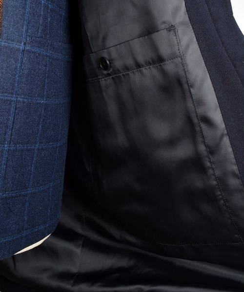 SHIPS（シップス）の「SD: 【LORO PIANA】 ”STORM SYSTEM” ソリッド ステンカラーコート■（ステンカラーコート・メンズ・ネイビー・X-LARGE/MEDIUM/LARGE/SMALL）」の9枚目の写真
