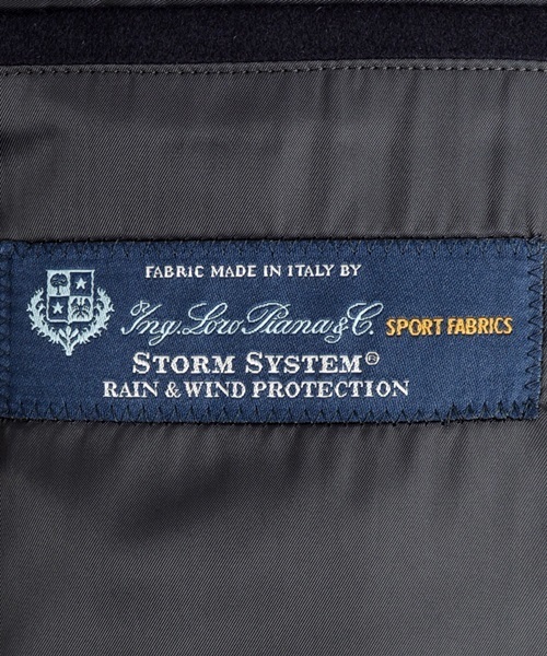 SHIPS（シップス）の「SD: 【LORO PIANA】 ”STORM SYSTEM” ソリッド ステンカラーコート■（ステンカラーコート・メンズ・ネイビー・X-LARGE/MEDIUM/LARGE/SMALL）」の3枚目の写真