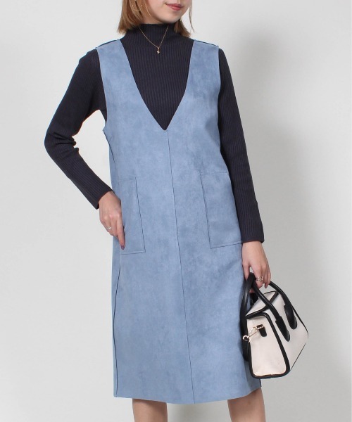 セール Agenda トゥエルブ フェイクスエードジャンスカ ワンピース Agenda Agenda トゥエルブ 12twelve ワンピース ドレス アジェンダ のファッション