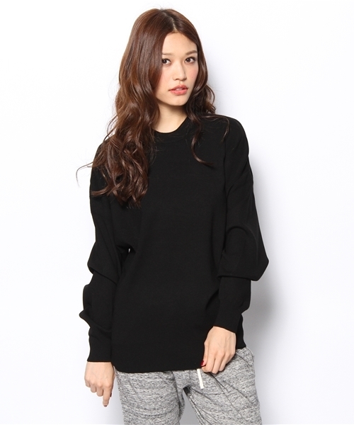 Ray BEAMS（レイビームス）の「Ray BEAMS / 14G フルニードル ビッグプルオーバー（ニット/セーター・レディース・オフホワイト/ブラック/ブルー系その他・ONE SIZE）」の3枚目の写真