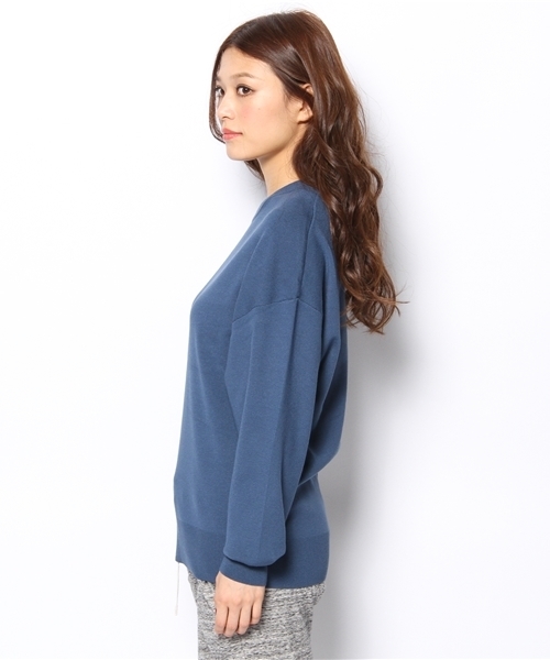 Ray BEAMS（レイビームス）の「Ray BEAMS / 14G フルニードル ビッグプルオーバー（ニット/セーター・レディース・オフホワイト/ブラック/ブルー系その他・ONE SIZE）」の6枚目の写真