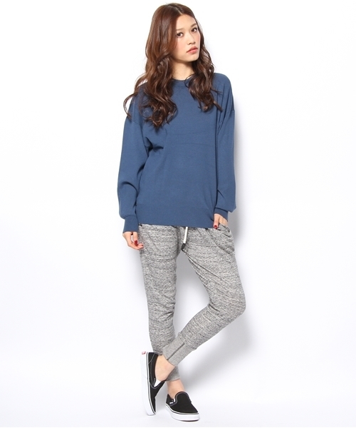 Ray BEAMS（レイビームス）の「Ray BEAMS / 14G フルニードル ビッグプルオーバー（ニット/セーター・レディース・オフホワイト/ブラック/ブルー系その他・ONE SIZE）」の8枚目の写真