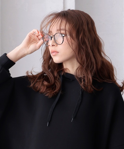 DONOBAN（ドノバン）の「【UVカット率 99％以上】ラウンドフレームメガネ（メガネ・レディース・ブラウン系その他/ブラック/クリア・ONESIZE）」の14枚目の写真