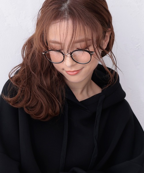 DONOBAN（ドノバン）の「【UVカット率 99％以上】ラウンドフレームメガネ（メガネ・レディース・ブラウン系その他/ブラック/クリア・ONESIZE）」の15枚目の写真