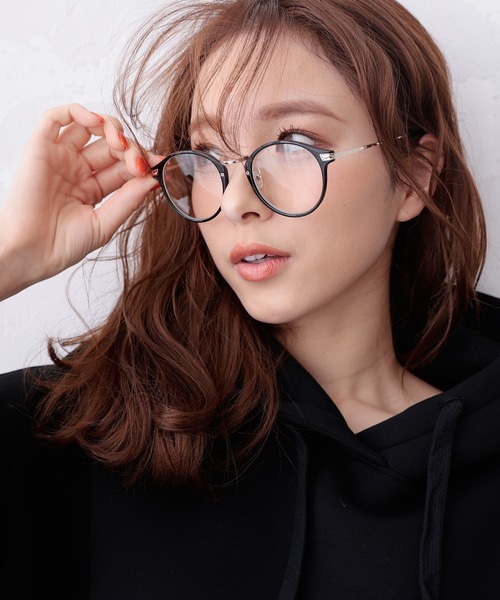 DONOBAN（ドノバン）の「【UVカット率 99％以上】ラウンドフレームメガネ（メガネ・レディース・ブラウン系その他/ブラック/クリア・ONESIZE）」の17枚目の写真