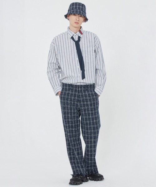 【ROMANTIC CROWN】24FW★ PIN STRIPE WESTERN SHIRT PIN STRIPE WESTERN SHIRT - ROMANTIC CROWN | 60% - Asian