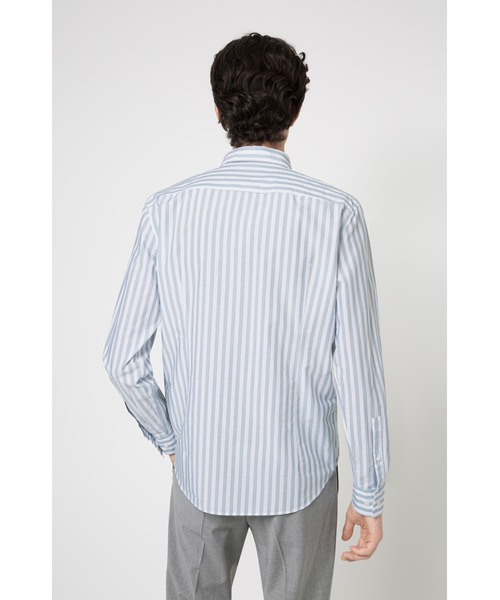 HUGO(ヒューゴ)の「ウォッシュストライプ スリムフィット シャツ(シャツ/ブラウス・メンズ・ブルー・XL/M/XS/S/L/XXL)」の5枚目の写真