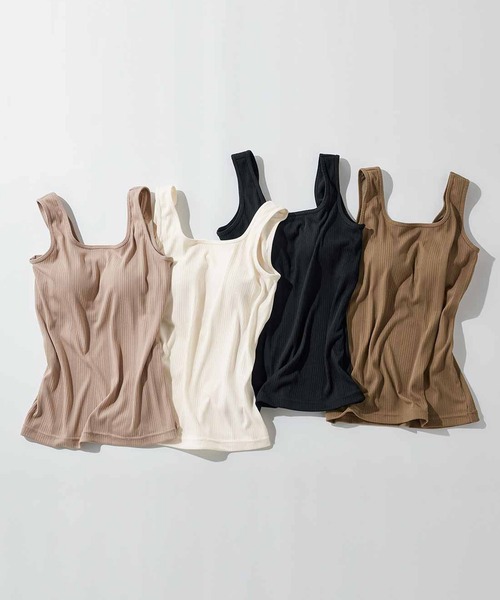 MEDE19F(メデジュウキュウ)の「MEDE19F スクエアネックのカップ付きタンクトップ(タンクトップ・レディース・ベージュ・LARGE/MEDIUM/X-LARGE/XX-LARGE)」の15枚目の写真