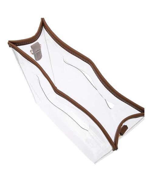 koe（コエ）の「ＰＶＣ×キャンバス親子トート＊（ショルダーバッグ・レディース・ブラウン/ブラック・FREE）」の8枚目の写真