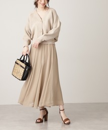 N.（N. Natural Beauty Basic） | ニットカーデシフォンスカートセットアップ(ワンピース)