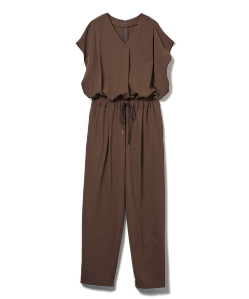 CLEARIMPRESSION (クリアインプレッション)の「Vネックオールインワン(サロペット/オーバーオール・レディース・カーキ/ダークブラウン/ブラック・フリー)」の1枚目の写真