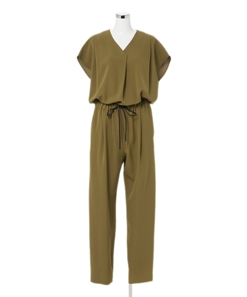 CLEARIMPRESSION (クリアインプレッション)の「Vネックオールインワン(サロペット/オーバーオール・レディース・カーキ/ダークブラウン/ブラック・フリー)」の4枚目の写真