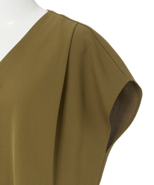 CLEARIMPRESSION (クリアインプレッション)の「Vネックオールインワン(サロペット/オーバーオール・レディース・カーキ/ダークブラウン/ブラック・フリー)」の10枚目の写真