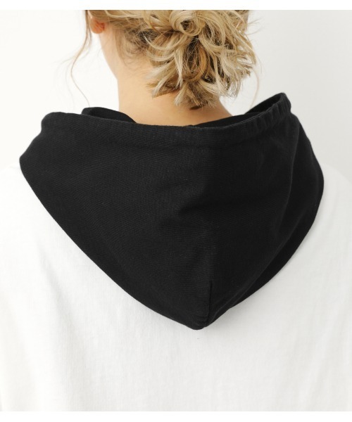 RODEO CROWNS WIDE BOWL（ロデオクラウンズワイドボウル）の「バイカラーフードL/STシャツ（Tシャツ/カットソー・レディース・グレー×ホワイト/オフホワイト/ブラック・FREE）」の11枚目の写真