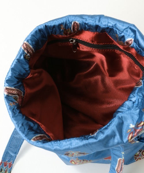 RAGEBLUE(レイジブルー)の「チャイナ巾着バッグ/942653(ハンドバッグ・レディース・ネイビー/ブルー・ONE SIZE)」の4枚目の写真