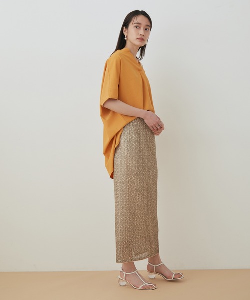 ADAM ET ROPE'(アダムエロペ)の「【アウトレット店舗・WEB限定】【セットアップ対応】リネンライクボリュームブラウス(シャツ/ブラウス・レディース・ライトグレー/サックスブルー/イエロー・FREE)」の6枚目の写真