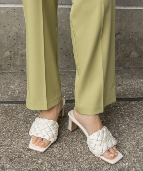 RANDA（ランダ）の「編み込みデザインミュールサンダル（サンダル・レディース・ベージュ/ホワイト/パープル・LL/S/M/L）」の8枚目の写真