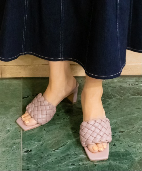 RANDA（ランダ）の「編み込みデザインミュールサンダル（サンダル・レディース・ベージュ/ホワイト/パープル・LL/S/M/L）」の13枚目の写真