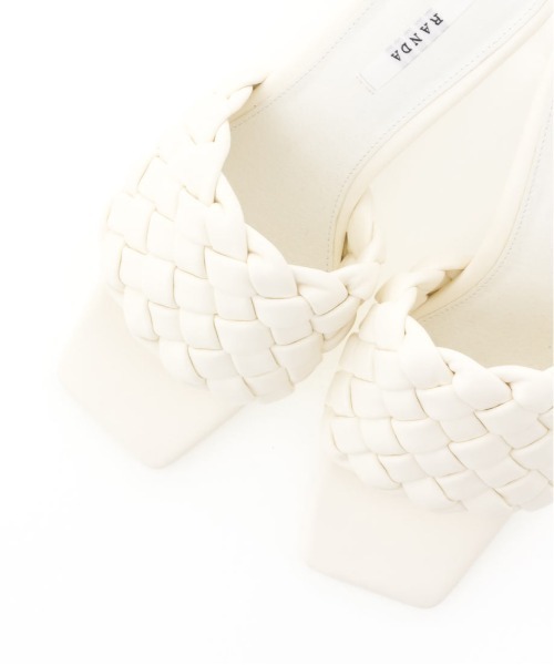 RANDA（ランダ）の「編み込みデザインミュールサンダル（サンダル・レディース・ベージュ/ホワイト/パープル・LL/S/M/L）」の9枚目の写真