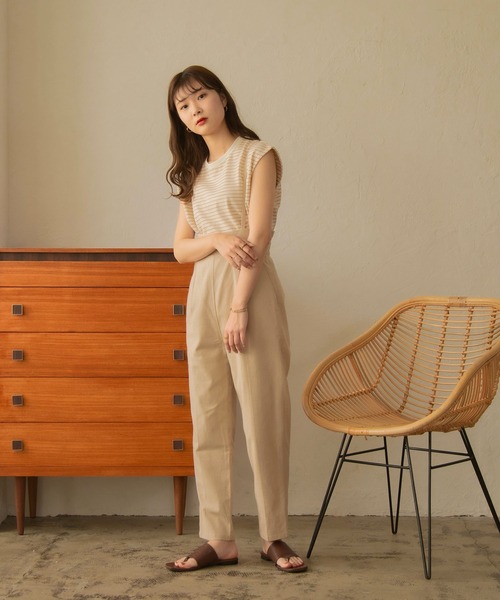 I_am（アイアム）の「linen like two way pants（その他パンツ・レディース・ベージュ/オフホワイト/ストライプ・M/S）」の14枚目の写真