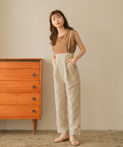 I_am（アイアム）の「linen like two way pants（その他パンツ・レディース・ベージュ/オフホワイト/ストライプ・M/S）」の5枚目の写真