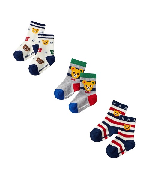 MIKI HOUSE(ミキハウス)の「ソックスパック 3足セット(11-17cm)(ソックス/靴下・キッズ・ホワイト/ピンク/ブルー/マルチ・13-15cm/11-13cm/15-17cm)」の4枚目の写真