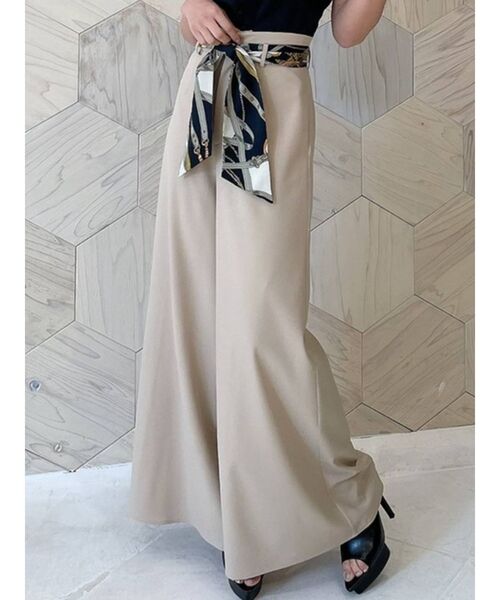 RESEXXY（リゼクシー）の「スカーフベルトワイドパンツ（その他パンツ・レディース・ブラック/ミント/ベージュ・FREE）」の2枚目の写真