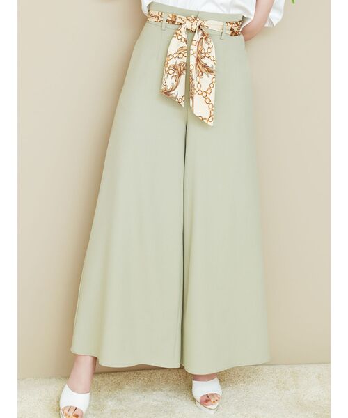 RESEXXY（リゼクシー）の「スカーフベルトワイドパンツ（その他パンツ・レディース・ブラック/ミント/ベージュ・FREE）」の3枚目の写真