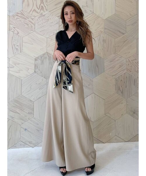 RESEXXY（リゼクシー）の「スカーフベルトワイドパンツ（その他パンツ・レディース・ブラック/ミント/ベージュ・FREE）」の15枚目の写真