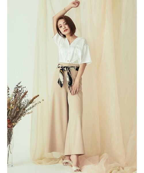 RESEXXY（リゼクシー）の「スカーフベルトワイドパンツ（その他パンツ・レディース・ブラック/ミント/ベージュ・FREE）」の9枚目の写真